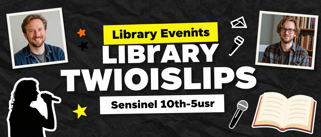 Коллаж с событиями библиотеки